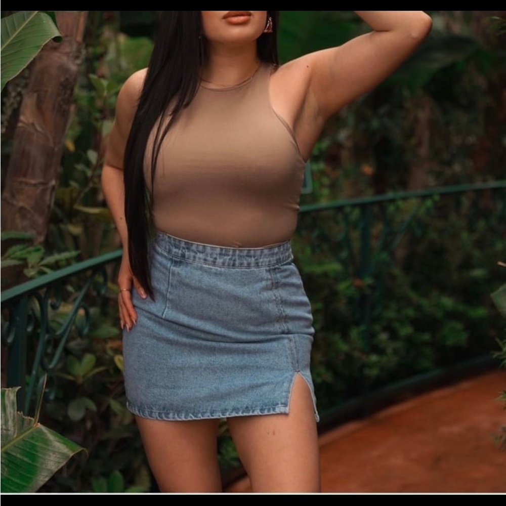 Mini jean skirt